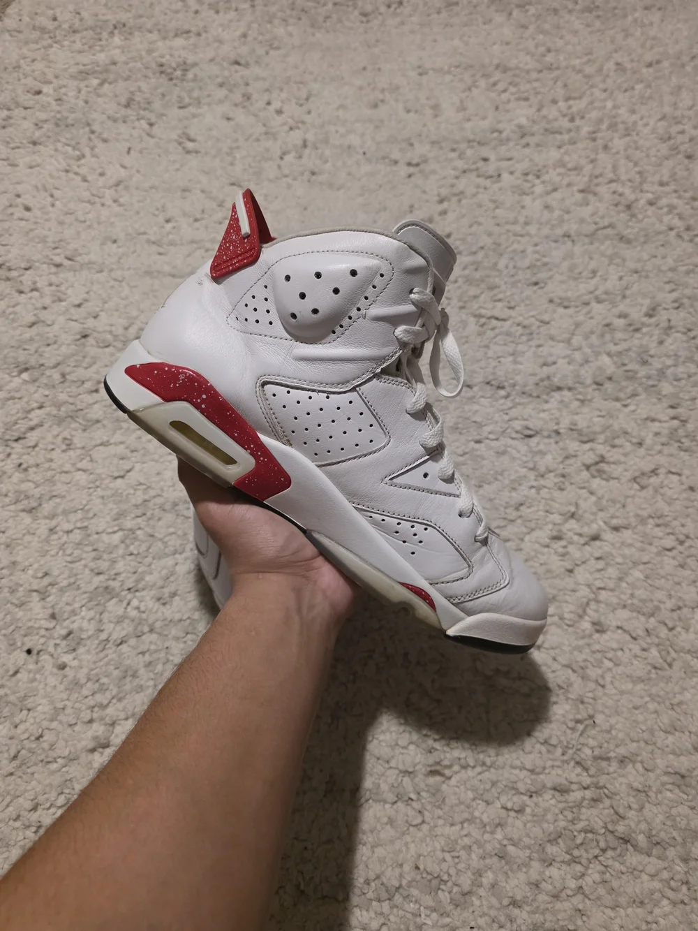 Jordan White and Red Men's Sneakers